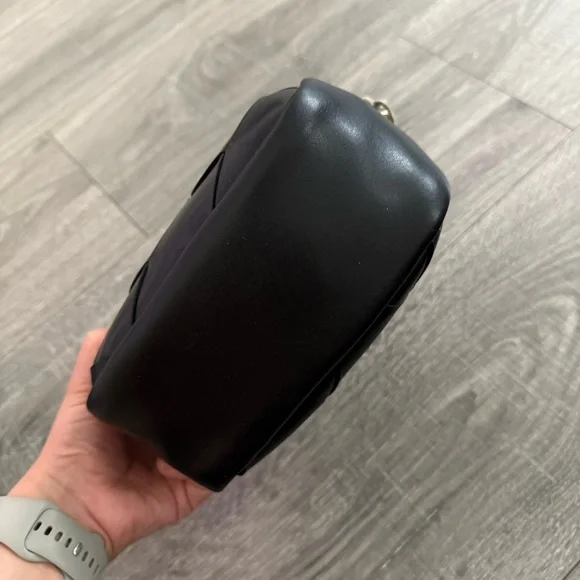 NWT A New Day Basket Weave Crossbody Black Bag Purse Detachable Strap - Picture 3 of 4